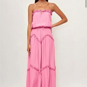 nwt S/W/F Rapture dynamic Elegant Pink Maxi Dress